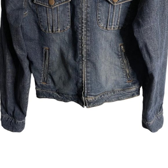 Jacob Annexe Women’s Medium Wash Full Zip Denim Jacket - Picture 3 of 9